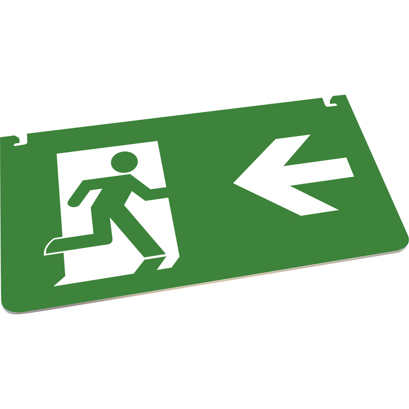 Integral LED Multi-Fit IP20 LED 26m Emergency Exit Sign Legend Arrow Left