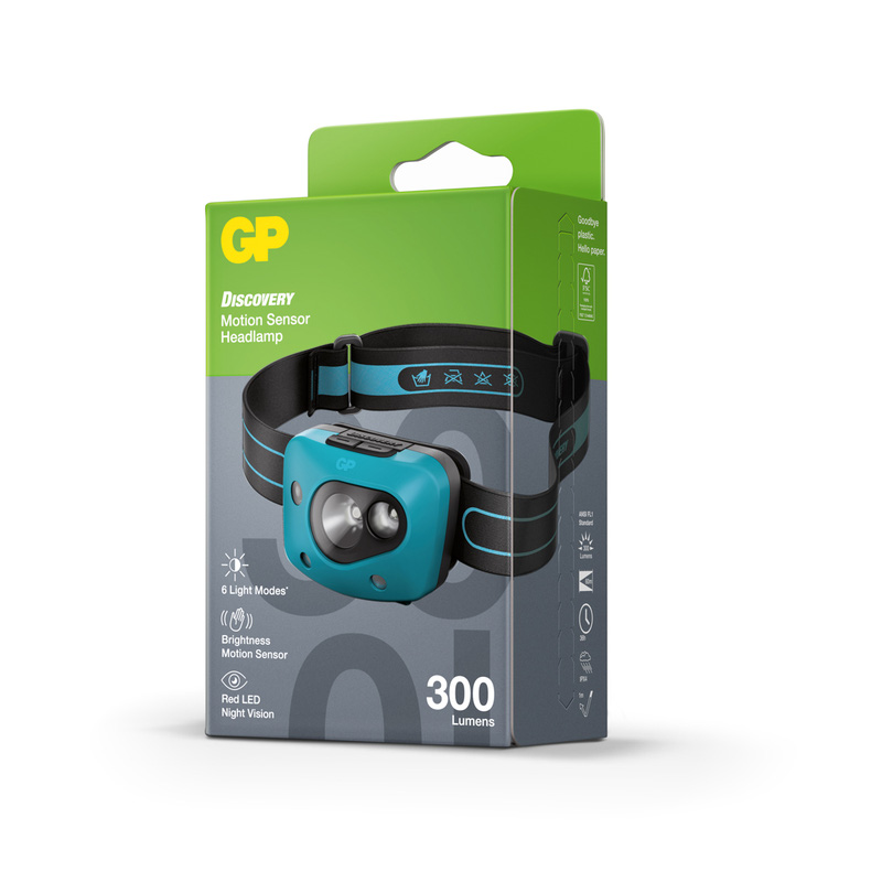 GP DISCOVERY CH44 Night Vision and Hand Motion Sensor Head Torch 300lm