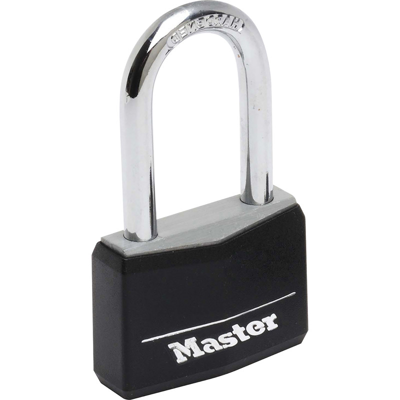 Master Lock Black Covered Aluminium Padlock 40 x 6 x 38mm LS