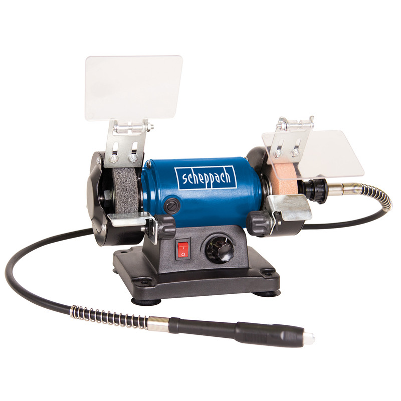 Scheppach HG34 120W 75mm Bench Grinder and Accessory Kit 230V