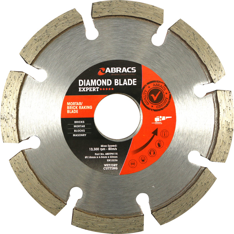 Abracs Mortar & Brick Raking Diamond Blade 115 x 22mm