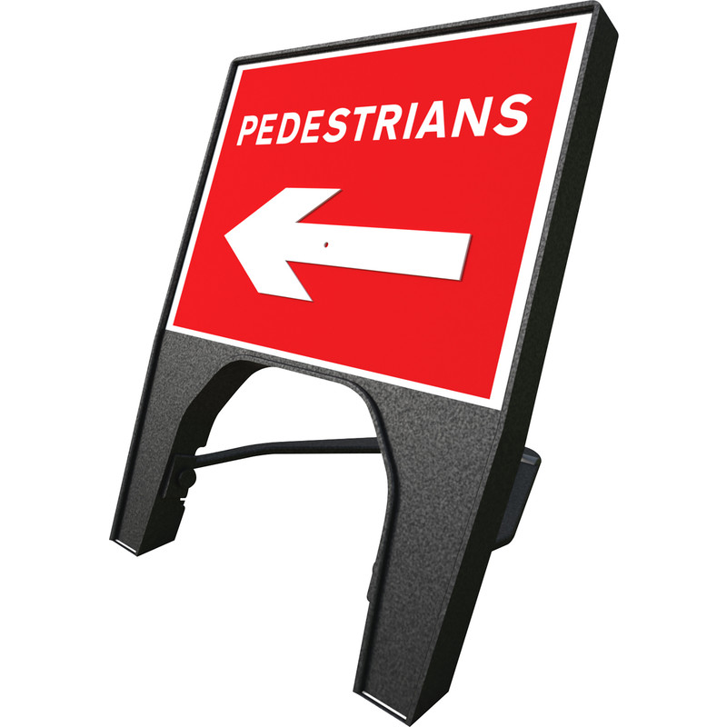 Melba Swintex Q Sign "Pedestrian" Reversible Traffic Sign