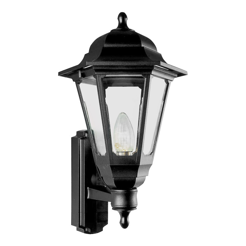 ASD Coach Lantern IP44 Polycarbonate 100W BC Black