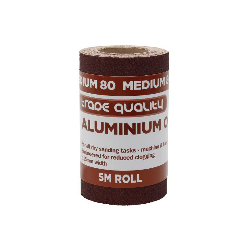Aluminium Oxide Sanding Roll 115mm 80 Grit 5m