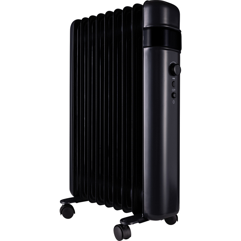 TCP Smart WiFi Portable Free-Standing Radiator 9 Fin Black 2000W