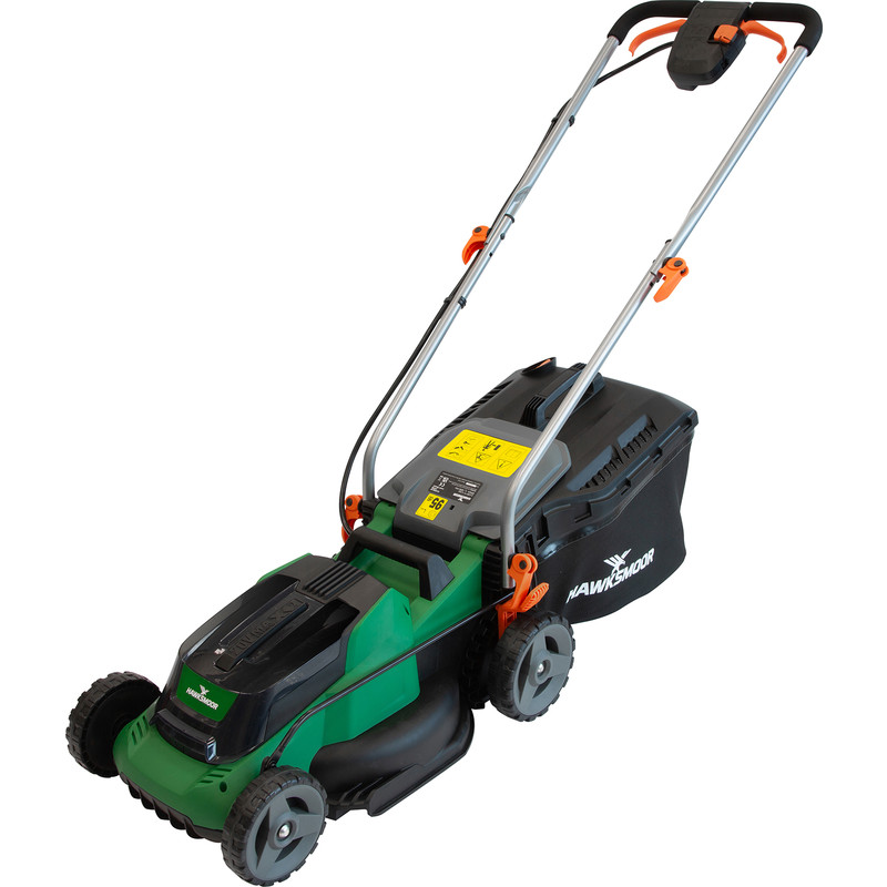 Hawksmoor 36V (2x18V) 34cm Cordless Lawnmower 2 x 2.0Ah