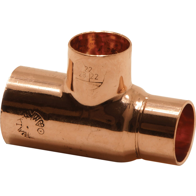 Endex End Feed Reducing Tee 22mm x 15mm x 15mm