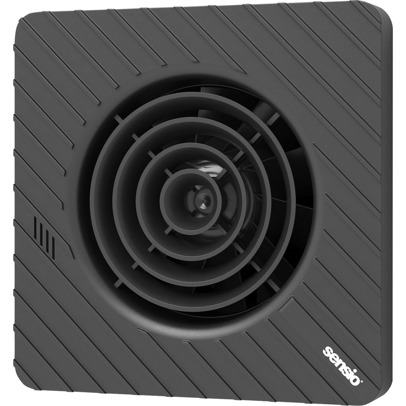 Sensio Drax Wall Ventilation Fan Black 100mm