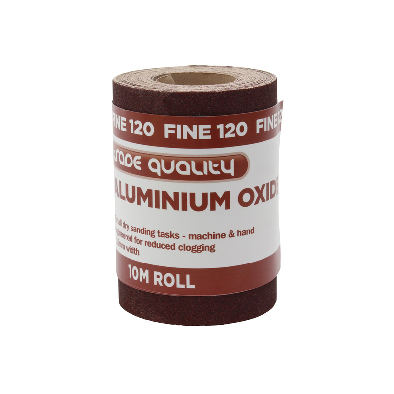 Aluminium Oxide Sanding Roll 115mm 120 Grit 10m