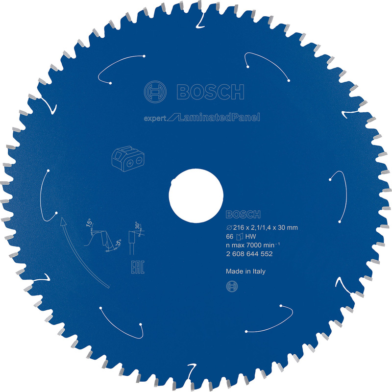 Bosch EXPERT Cordless Laminated Panel Circular Saw Blade 216 x 30 x 66T