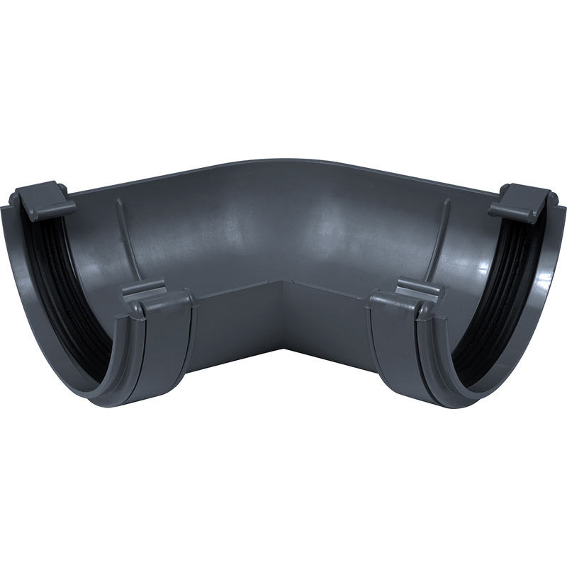112mm Half Round Gutter Angle 120° Anthracite Grey