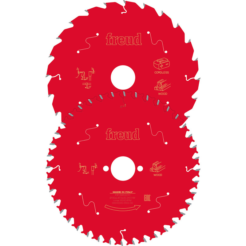 Freud Circular Saw Blade Twin Pack 190 x 30 x T24/T40