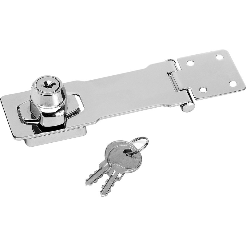 Master Lock Chrome Plated Steel Locking Hasp 118mm