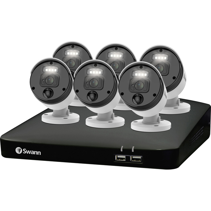 Swann Smart Security 4k (Upscaled) CCTV System: 8 Channel 2TB HDD NVR, 6 x Enforcer Camera