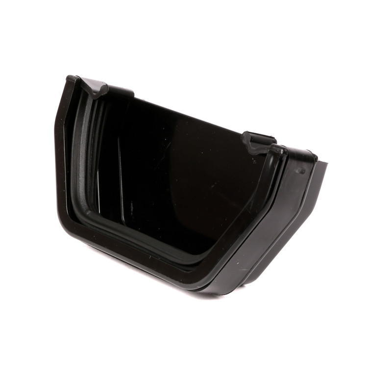 114mm Square Line Stop End External Black