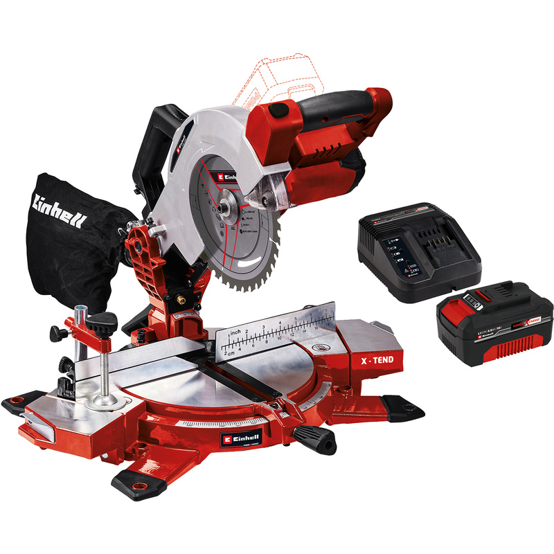 Einhell PXC 210 Mitre Saw Kit 1 x 4.0Ah