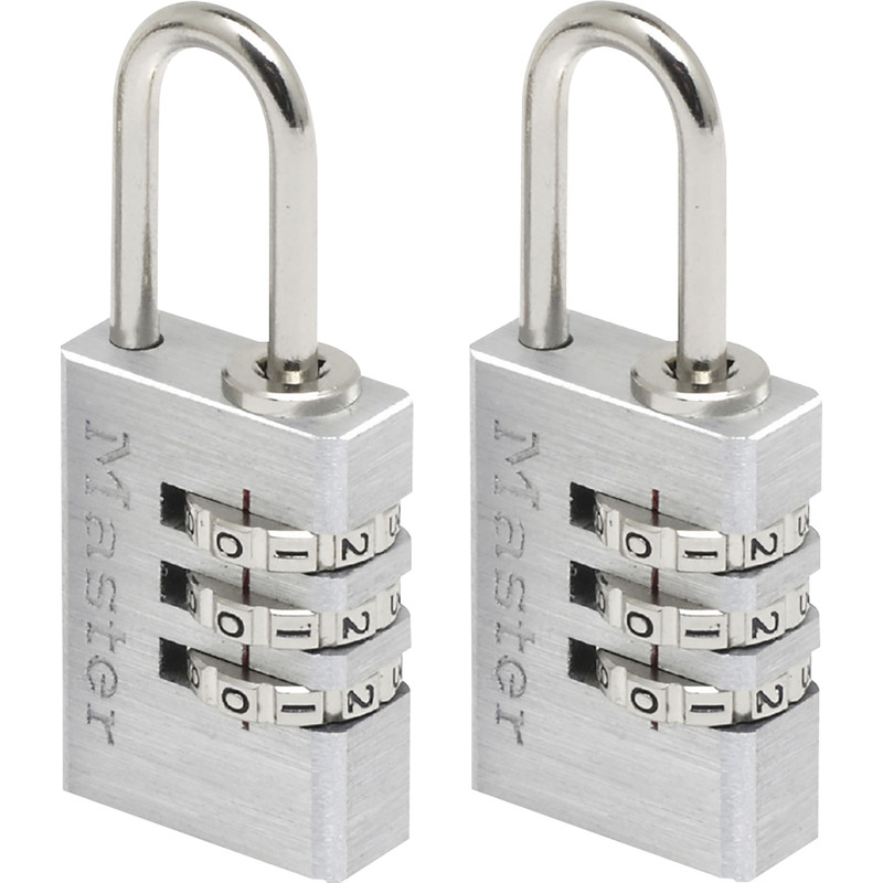 Master Lock Combination Padlock Aluminium 20 x 55 x 9mm