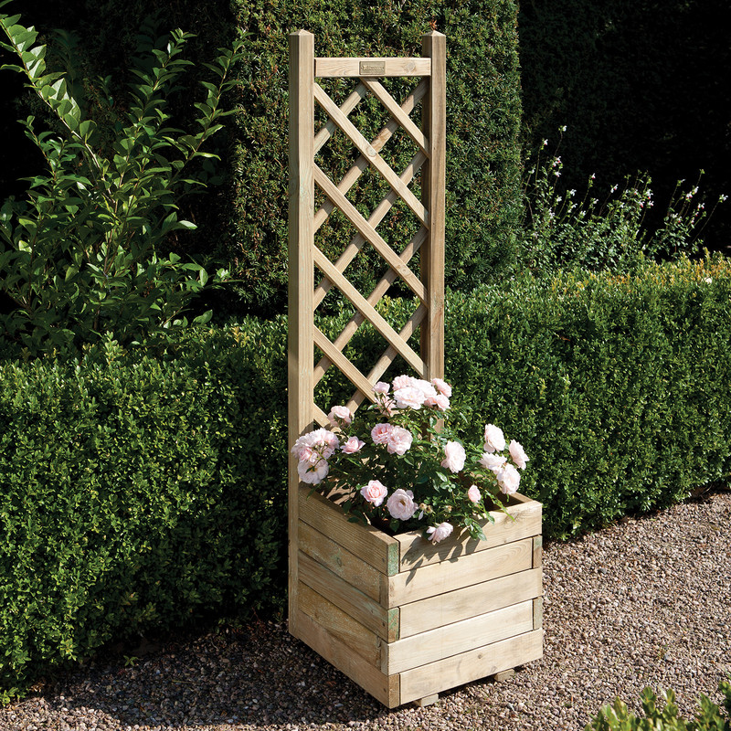 Rowlinson Square Planter & Lattice 140cm (h) x 40cm (w) x 40cm (d)