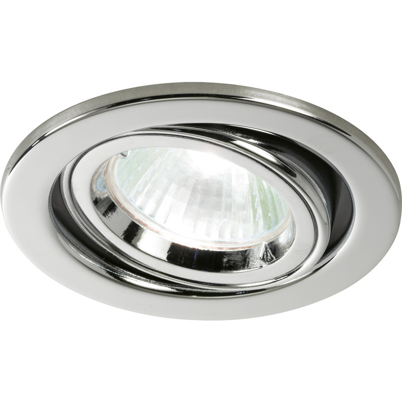 Cast Ring 240V/12V Adjustable Downlight Polished Chrome