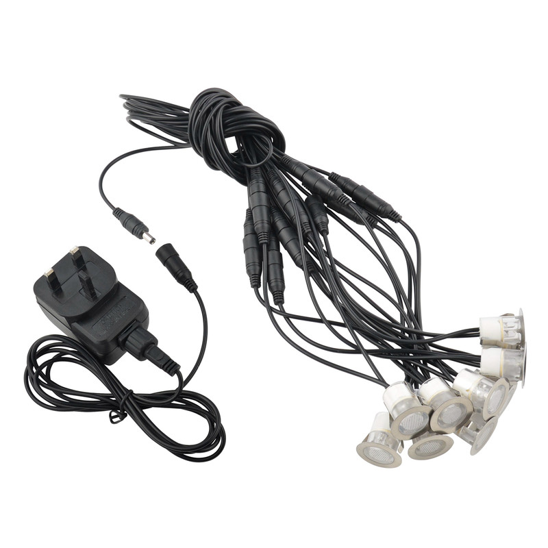 LED 30mm Deck Light Kit IP67 10 x 0.162W