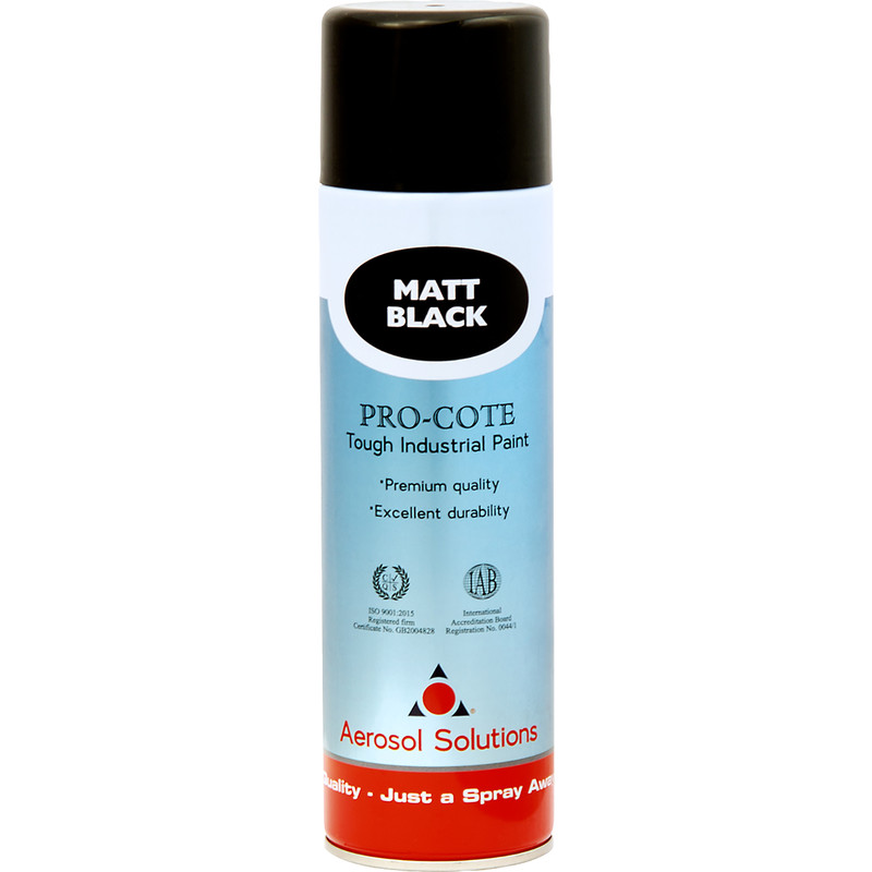 Industrial Spray Paint 500ml Matt Black