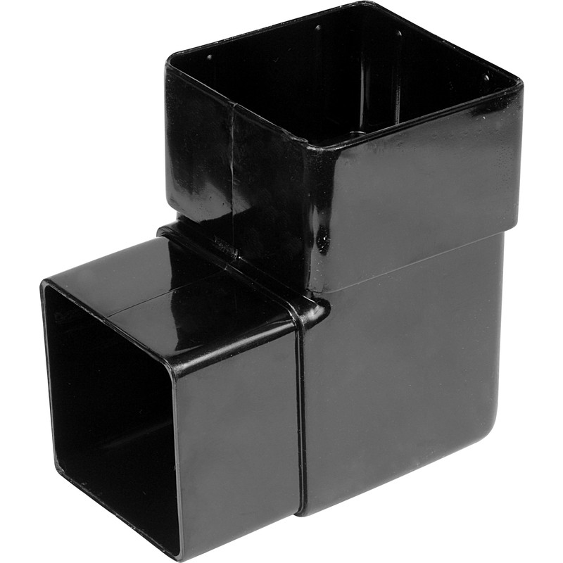 65mm Square Offset Bend 92.5° Black