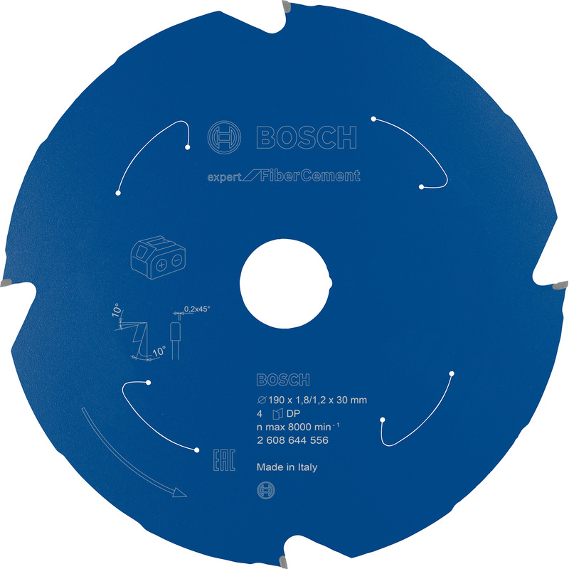 Bosch EXPERT Cordless Fibre Cement Circular Saw Blades 190 x 30 x 4T