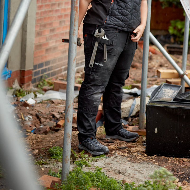 Scruffs Women's Trade Flex Holster Pocket Trousers Black Size 14 R