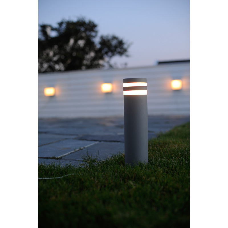 Lutec Focus GU10 IP44 Bollard Light Dark Grey