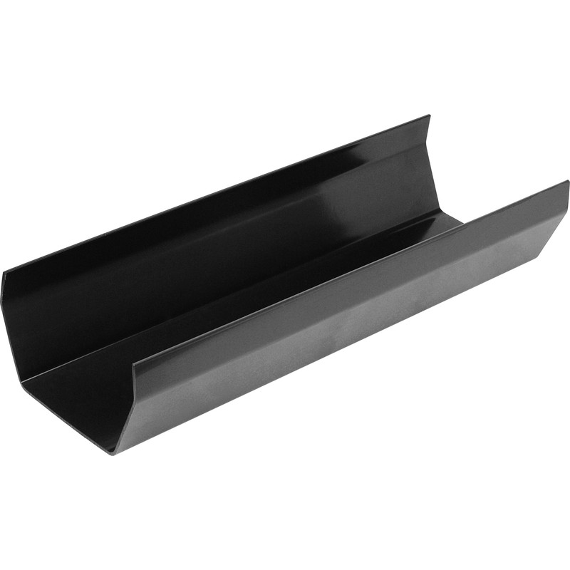 114mm Square Line Gutter 18m Black 3m Lengths