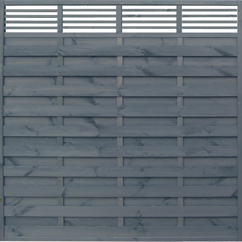 Rowlinson Sorrento Slat Top Fence Panel 6' x 6' - 180cm (h) x 180cm (w) x 3.5cm (d)