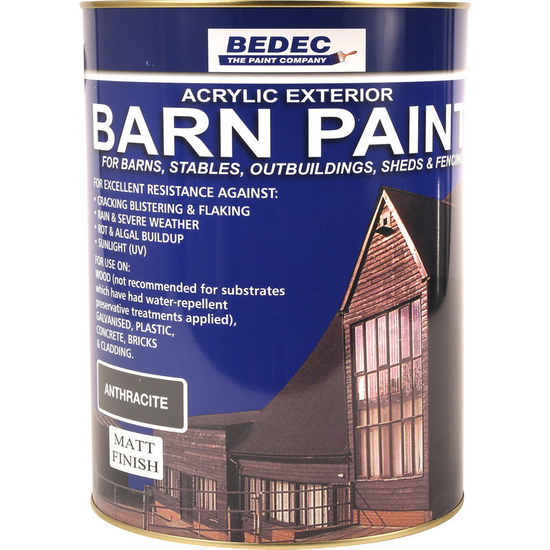 Bedec Barn Paint Matt Anthracite 5L