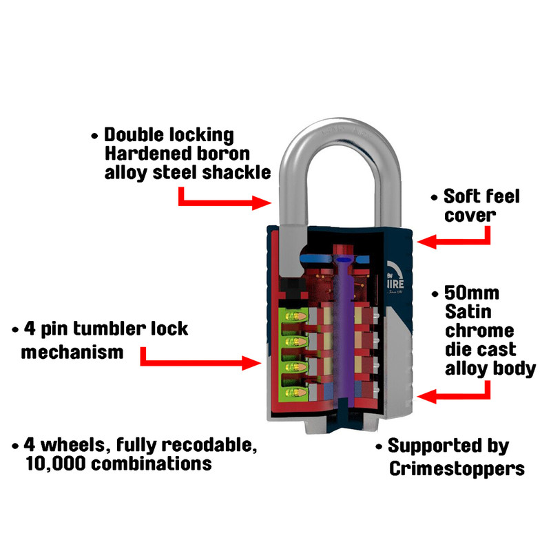 Squire Vulcan Combination Padlock 50 x 8 x 26mm