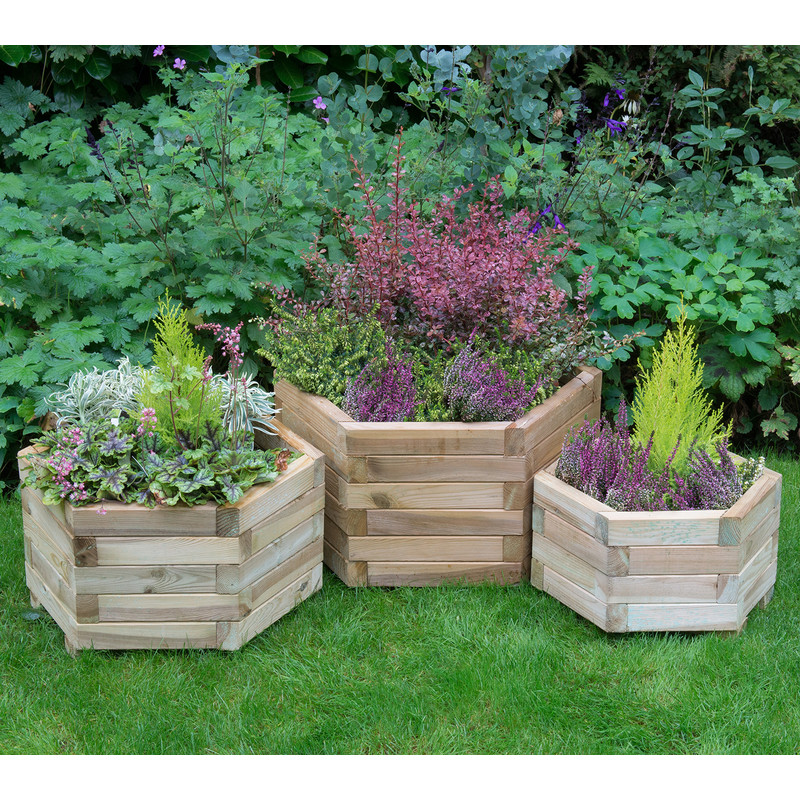 Forest Garden York Hexagonal Planter Set