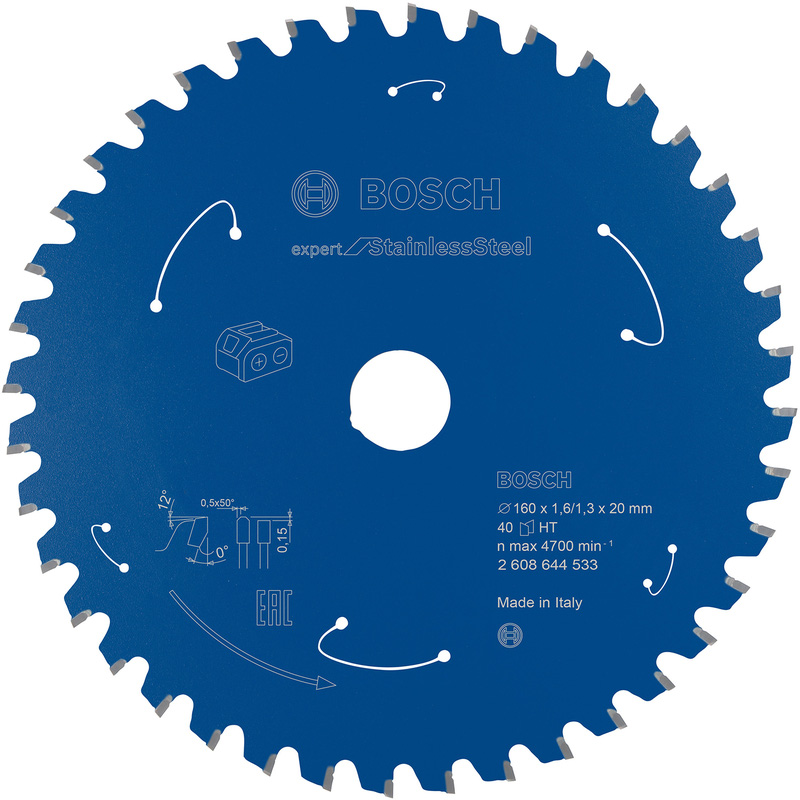 Bosch EXPERT Cordless Stainless Steel Circular Saw Blade 160 x 20 x 40T