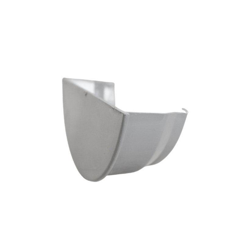 112mm Half Round Stop End Internal Grey