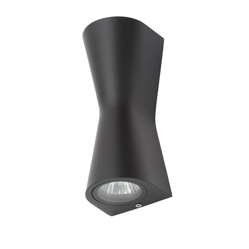 Skye Double Cone IP44 GU10 Wall Light 2 x GU10 Black