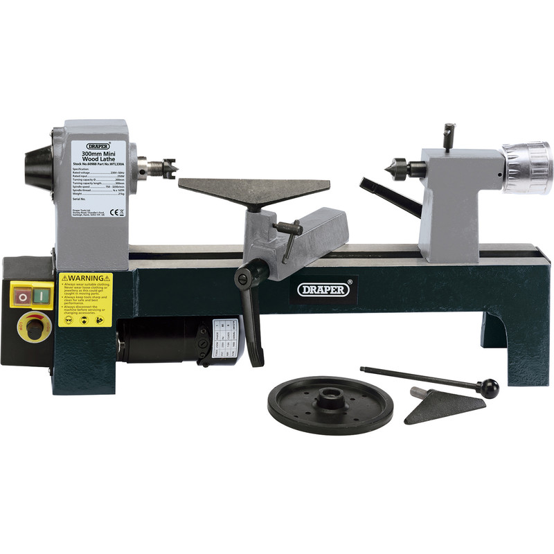 Draper Variable Speed Wood Lathe 230V 250W