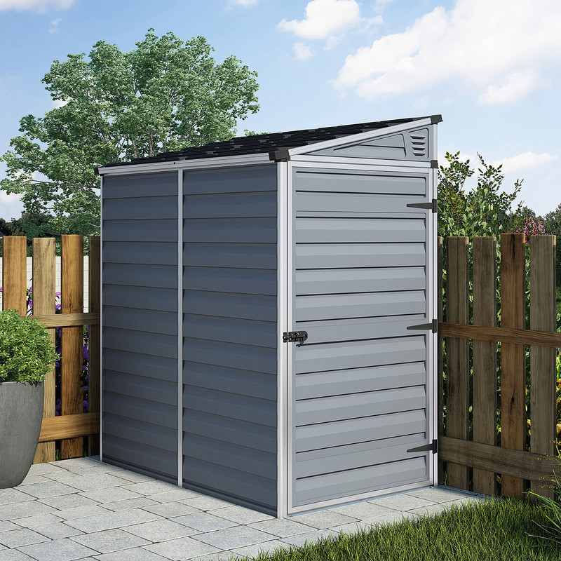 Rowlinson Palram Skylight Grey Pent Shed 4 x 6
