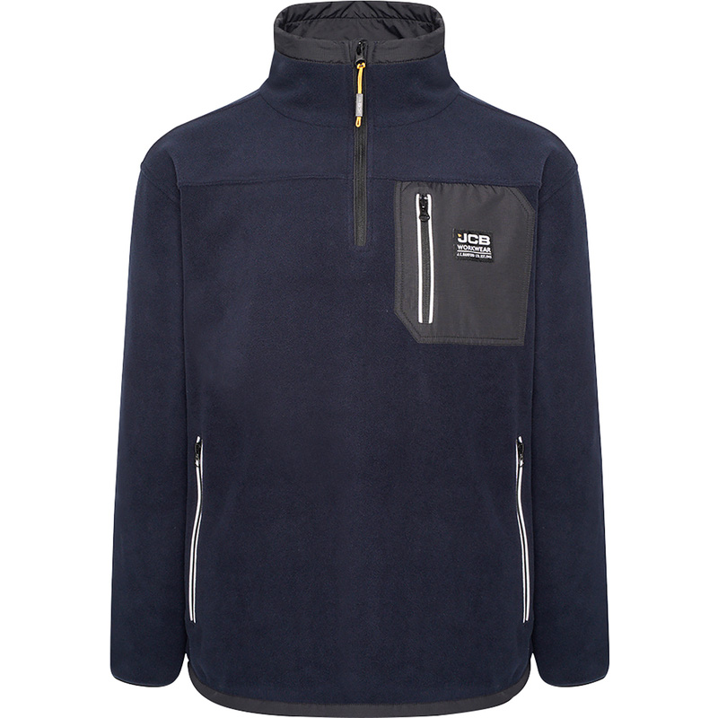 JCB Trade Heavyweight 1/4 Zip Fleece Navy Large