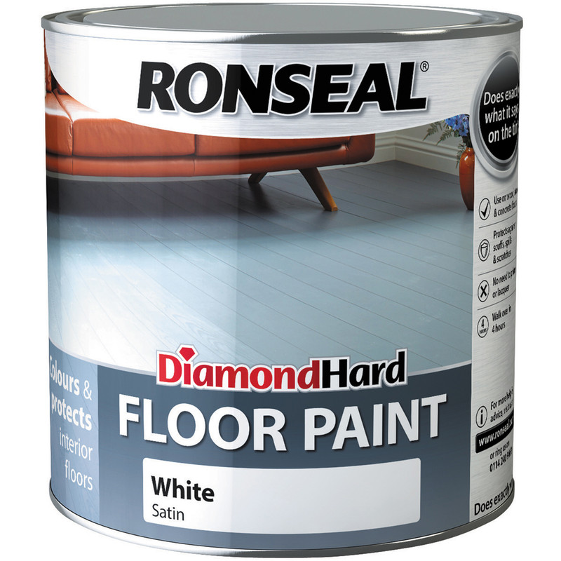 Ronseal Diamond Hard Floor Paint White 2.5L