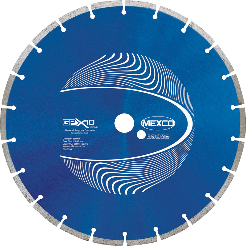 Mexco General Purpose Concrete Cutting Diamond Blade 350mm