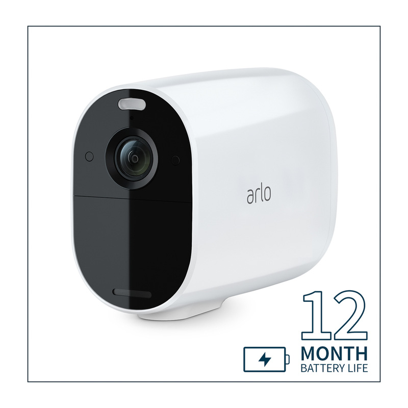 Arlo Essential Smart XL Spotlight Security Camera - Long Battery Life White