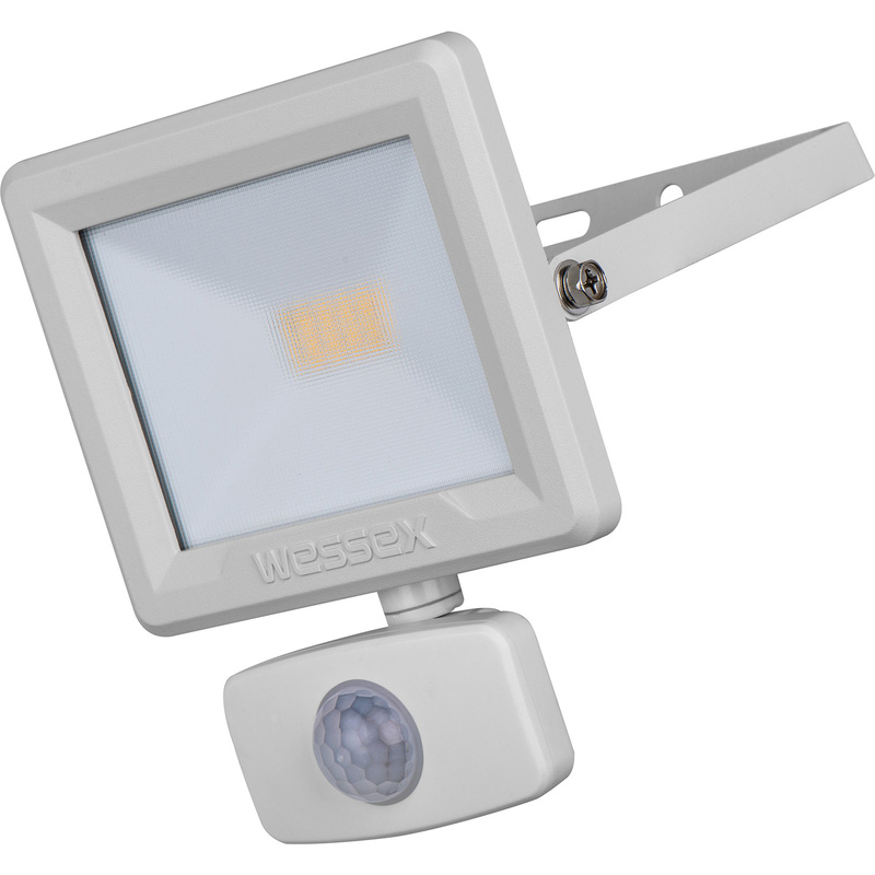 Wessex LED PIR Floodlight IP65 10W 1200lm 4000K White