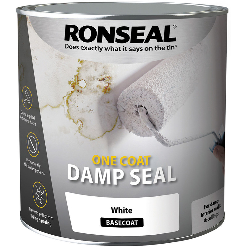 Ronseal One Coat Damp Seal Paint 2.5L White