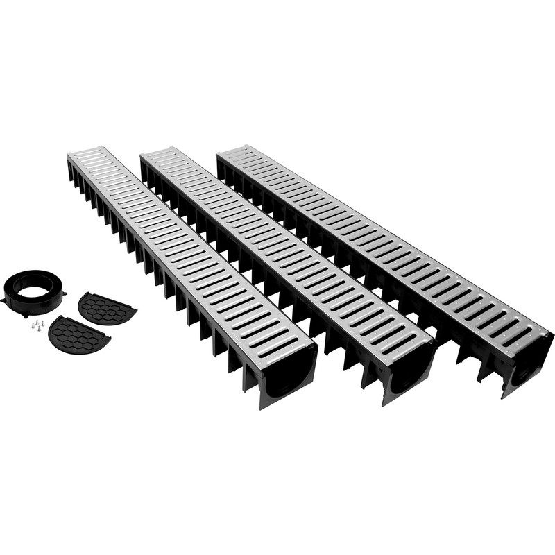 Drain Garage Pack 3m Steel Grating