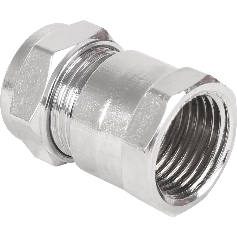 Made4Trade Compression Coupler Female Chrome Plated 15mm x 1/2"
