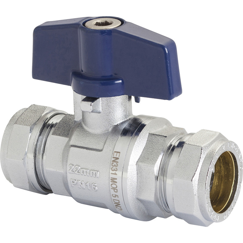 Pegler PB300T Tee Ball Valve Blue 15mm
