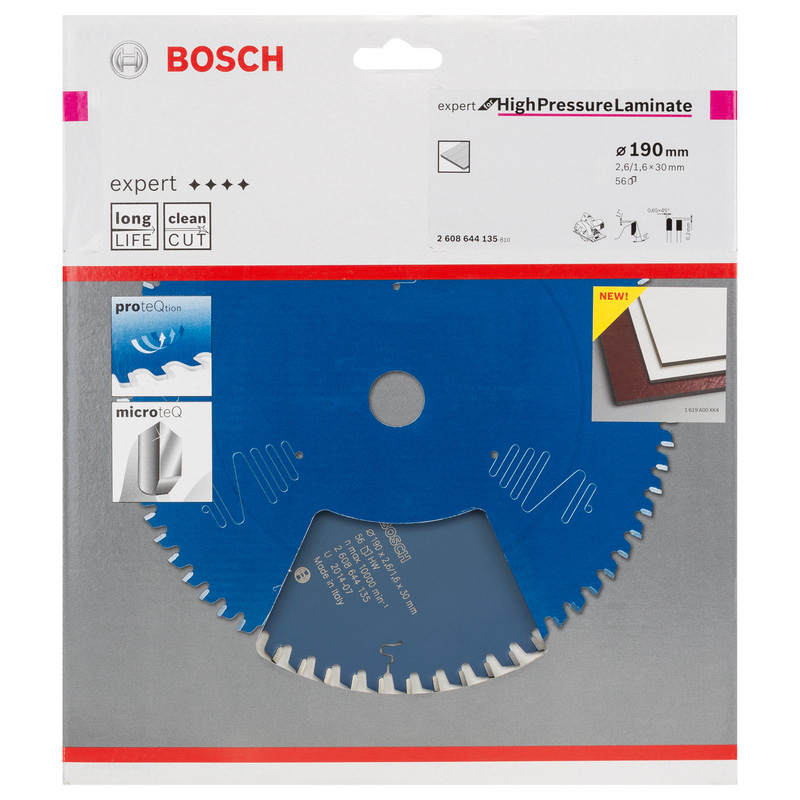Bosch EXPERT High Pressure Laminate Circular Saw Blade 190 x 30 x 56T