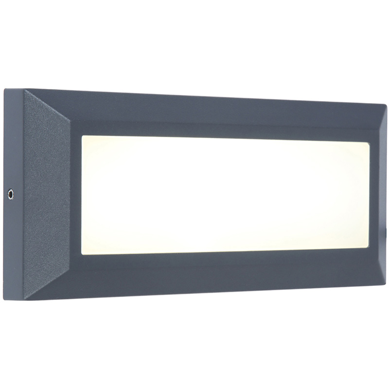 Lutec Helena IP54 LED Wall Light 11w 400lm Dark Grey